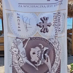 Kapitan Bomba Gadżety|Sportowe > Bardzo duży koc plażowy | Jachaś | za wycieraczką jest dycha 100x180cm