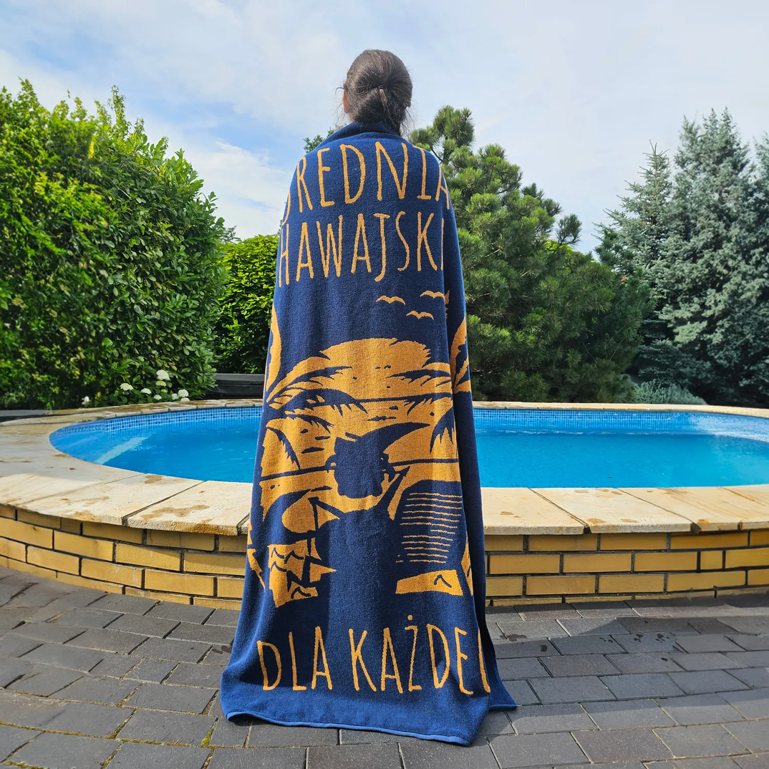 Kapitan Bomba Gadżety|Sportowe > Bardzo duży ręcznik plażowy – Domino Jachaś – 100x160cm
