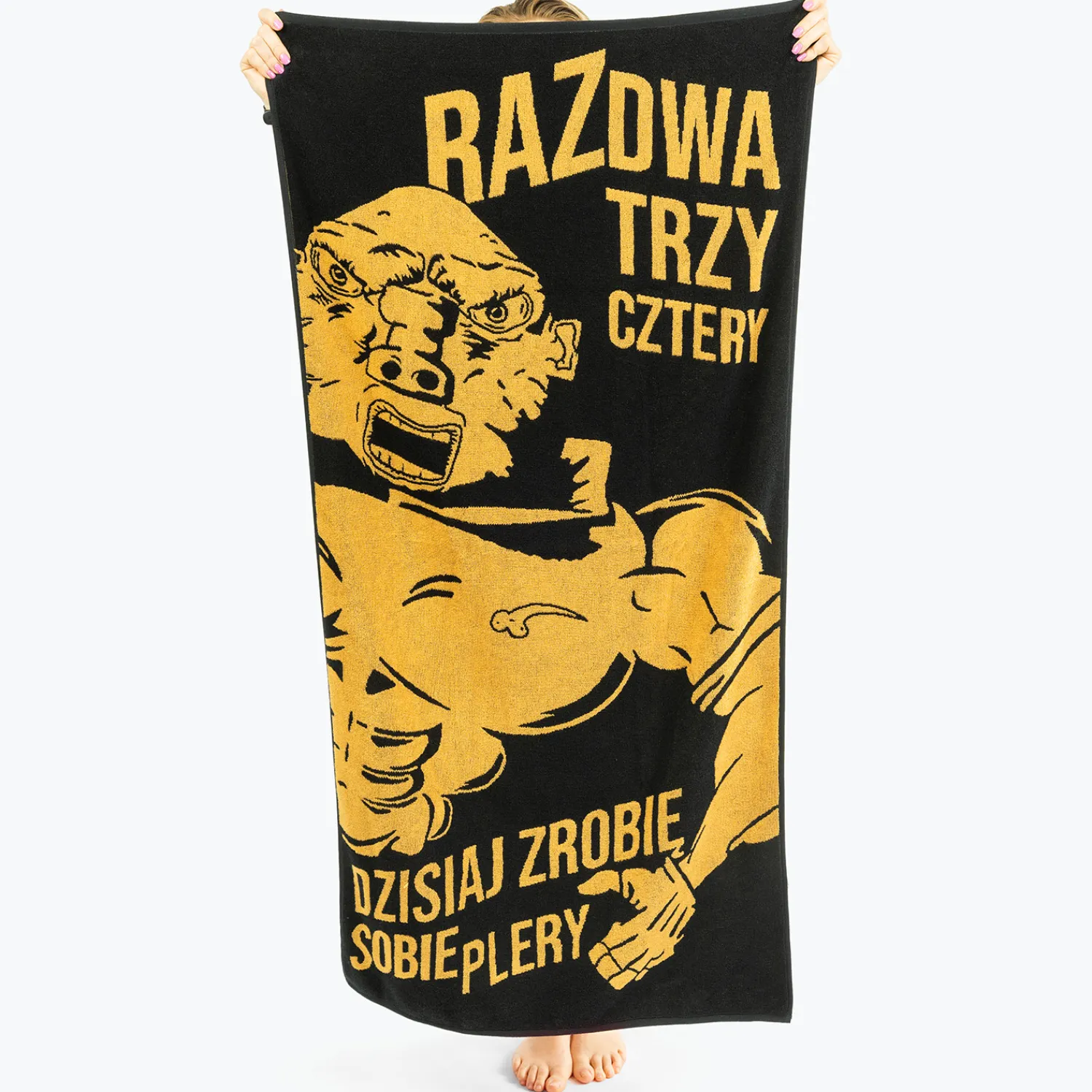 Kapitan Bomba Gadżety|Sportowe > Blok Ekipa | duży ręcznik kąpielowy 140×70 | żółto czarny – Spejson | nowy kolor!