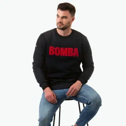Kapitan Bomba Bluzy > Buza czarna, haft BOBA – czerwony