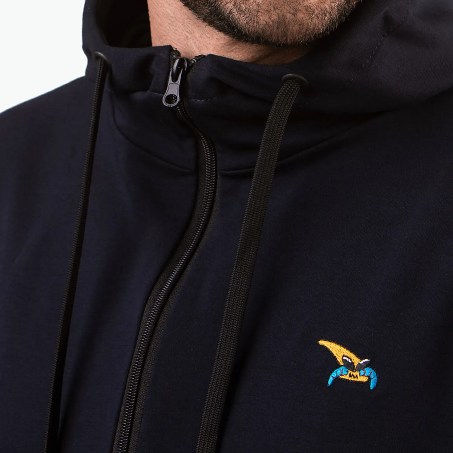Kapitan Bomba Bluzy > Buza rozpinana dark navy, haft kurvinox żółty