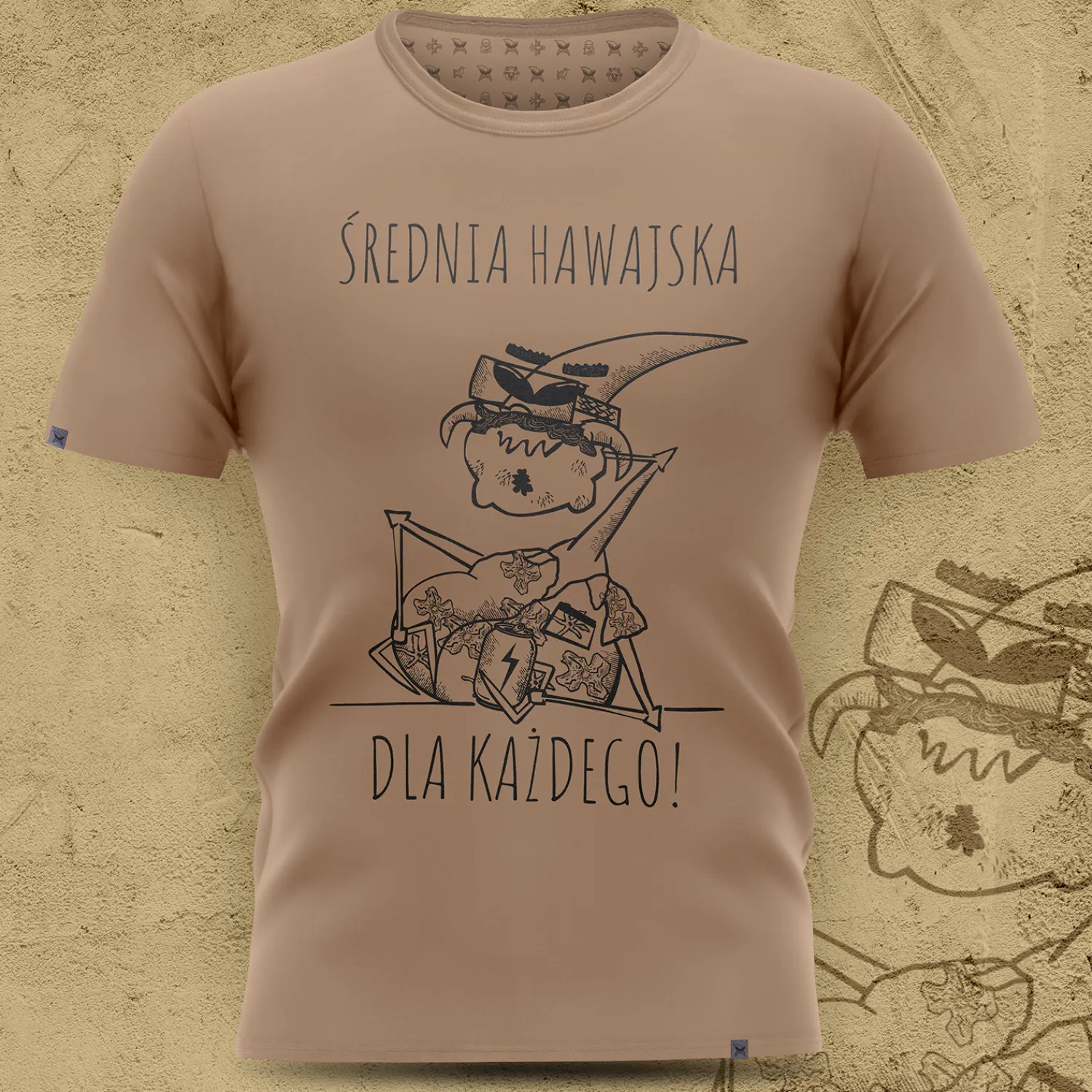 Kapitan Bomba Koszulki > Kozuka beżowa – Średnia hawajka da każdego!