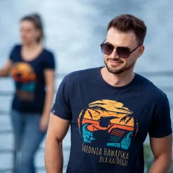 Kapitan Bomba Koszulki > Kozuka ęka granatowa – Średnia hawajka da każdego | niebieka