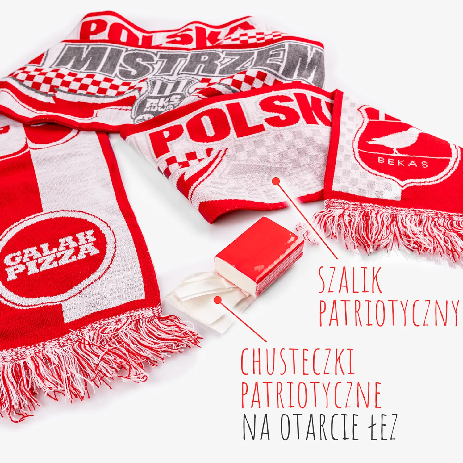 Kapitan Bomba Gadżety|Sportowe > Szalik – Polska mistrzem Polski